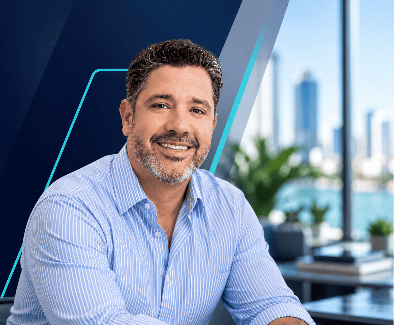 Illustrative professional portrait used for Emilio Yepez website